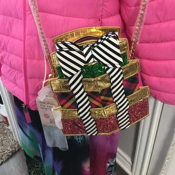 Betsey Johnson Christmas Presents Crossbody Purse - Adorable   Box W/Bet…  Chr - Picture 3 of 7